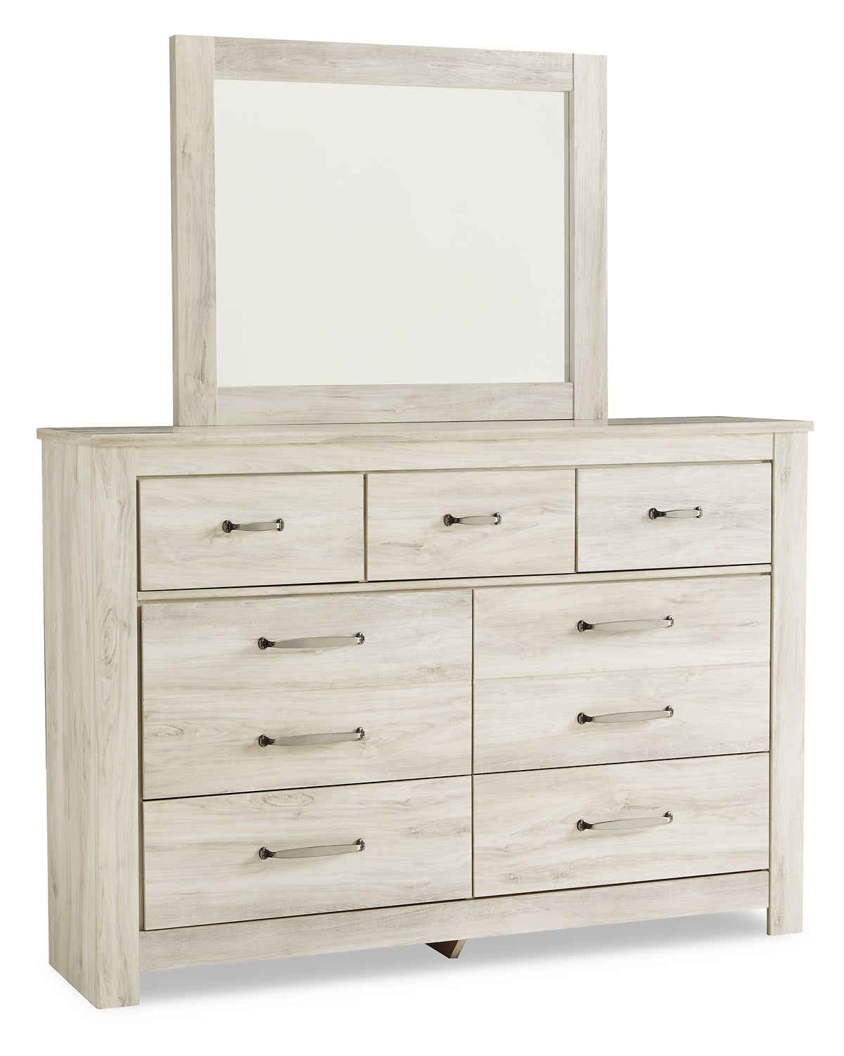 Bellaby  Crossbuck Panel Bed With Mirrored Dresser