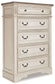 Realyn King Upholstered Bed with Mirrored Dresser and Chest