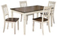 Whitesburg Dining Table and 4 Chairs