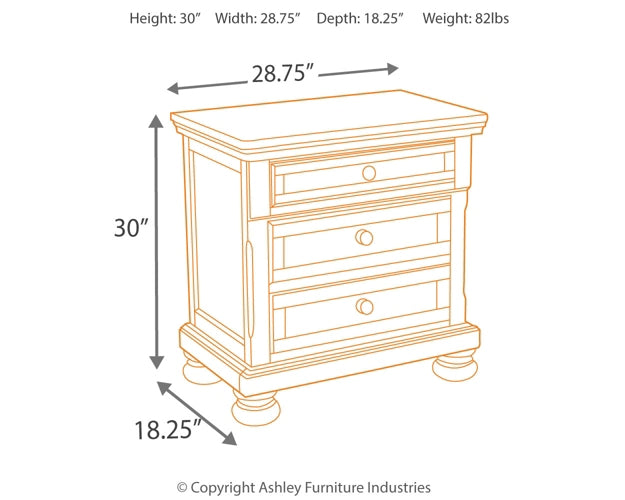 Porter  Panel Bed With Mirrored Dresser And 2 Nightstands