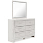 Altyra King Bookcase Headboard with Mirrored Dresser, Chest and Nightstand