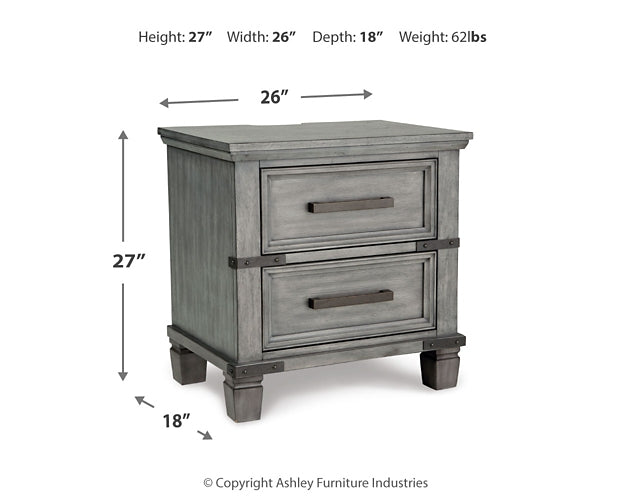 Russelyn Two Drawer Night Stand