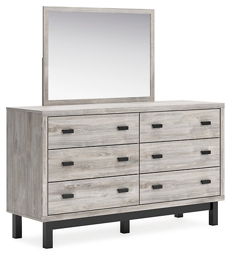 Vessalli Queen Panel Bed with Mirrored Dresser, Chest and 2 Nightstands