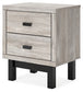 Vessalli King Panel Bed with Mirrored Dresser and Nightstand