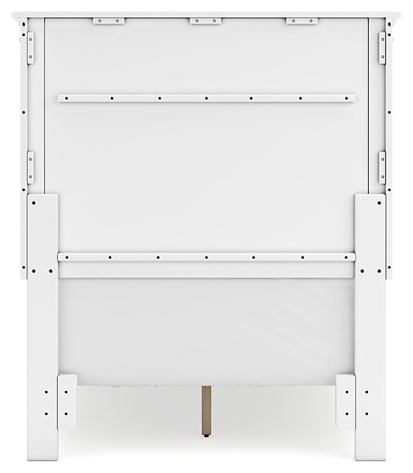 Fortman Twin Panel Bed with Mirrored Dresser and Chest