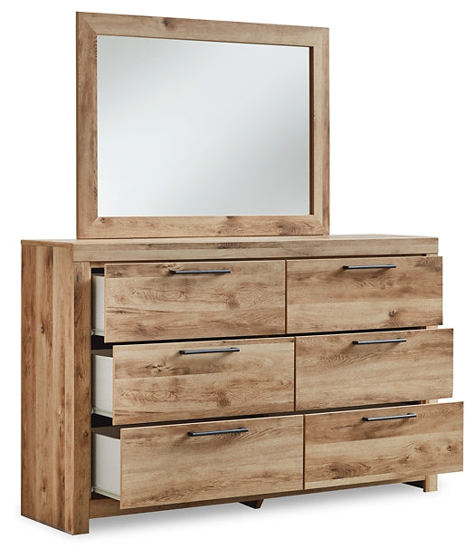 Hyanna Twin Panel Bed with Mirrored Dresser and 2 Nightstands