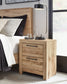 Hyanna Twin Panel Bed with Storage with Mirrored Dresser and 2 Nightstands