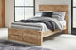 Hyanna Full Panel Storage Bed with Mirrored Dresser and Chest