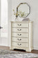 Arlendyne Queen Upholstered Bed with Mirrored Dresser and Chest