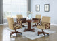 Marietta Upholstered Swivel Dining and Game Chair Tobacco