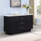 Sherry 3-drawer Marble Top Sideboard Buffet Rustic Espresso