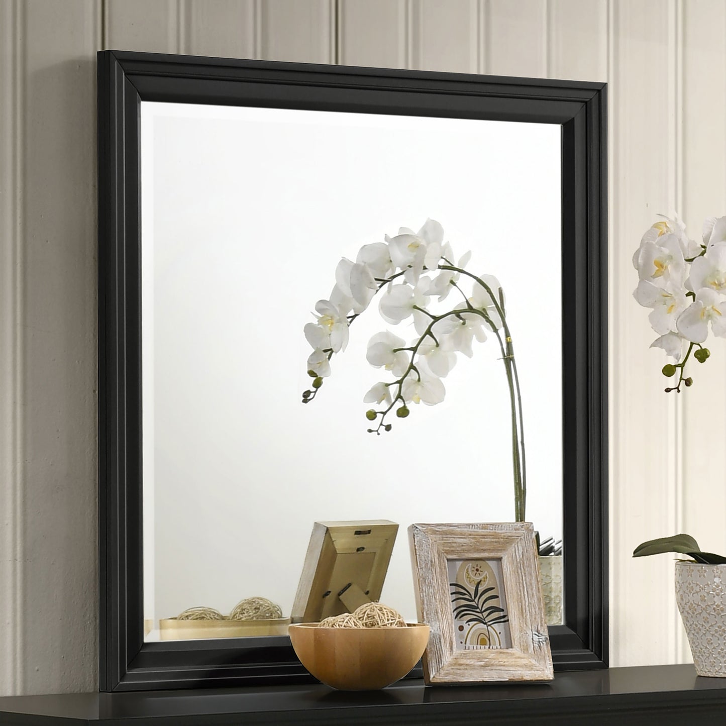 Sandy Beach Dresser Mirror Black