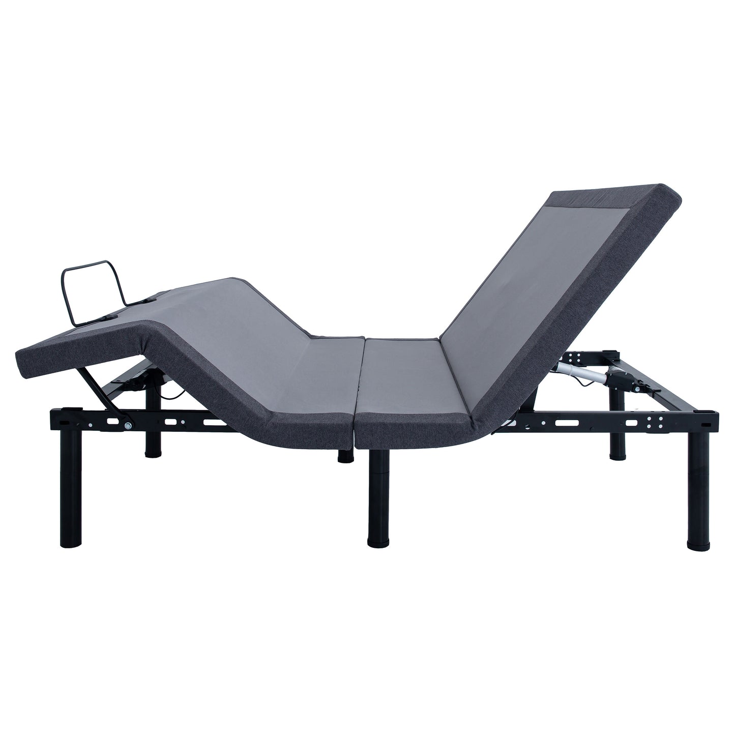 Negan Twin Extra Long Adjustable Bed Base Grey and Black