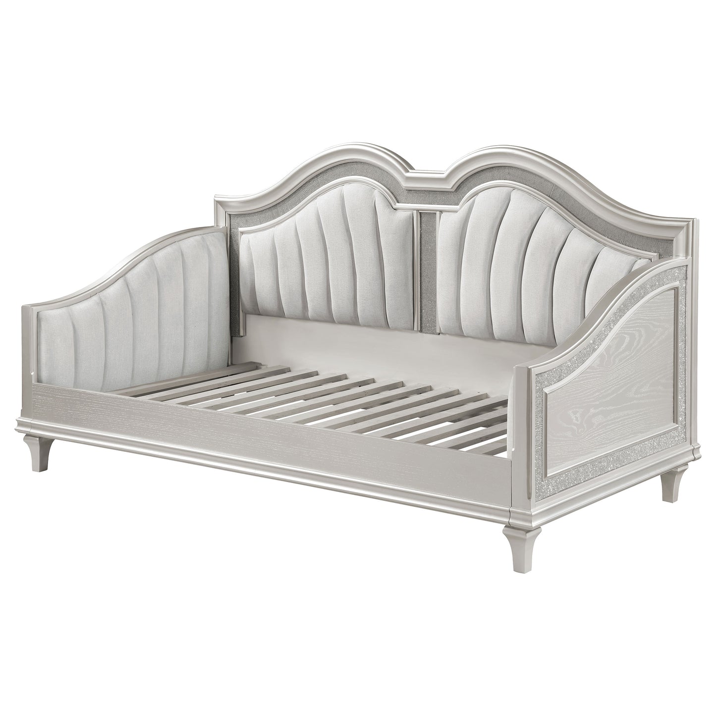 Evangeline Upholstered Twin Daybed Silver Oak