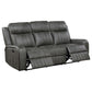 Raelynn Upholstered Track Arm Motion Sofa Grey