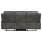 Raelynn Upholstered Track Arm Motion Sofa Grey