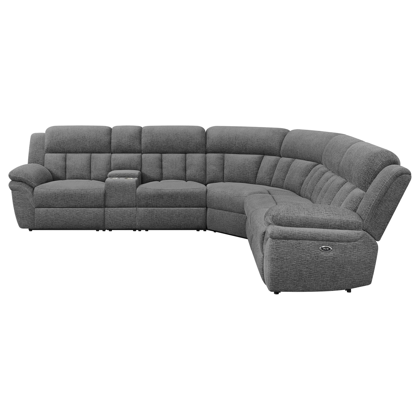 Bahrain 6-piece Modular Power Reclining Sectional Charcoal