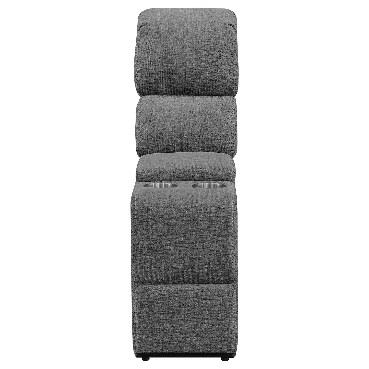 Bahrain 5-piece Upholstered Home Theater Seating Charcoal