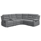 David Upholstered Reclining Sectional Sofa Smoke