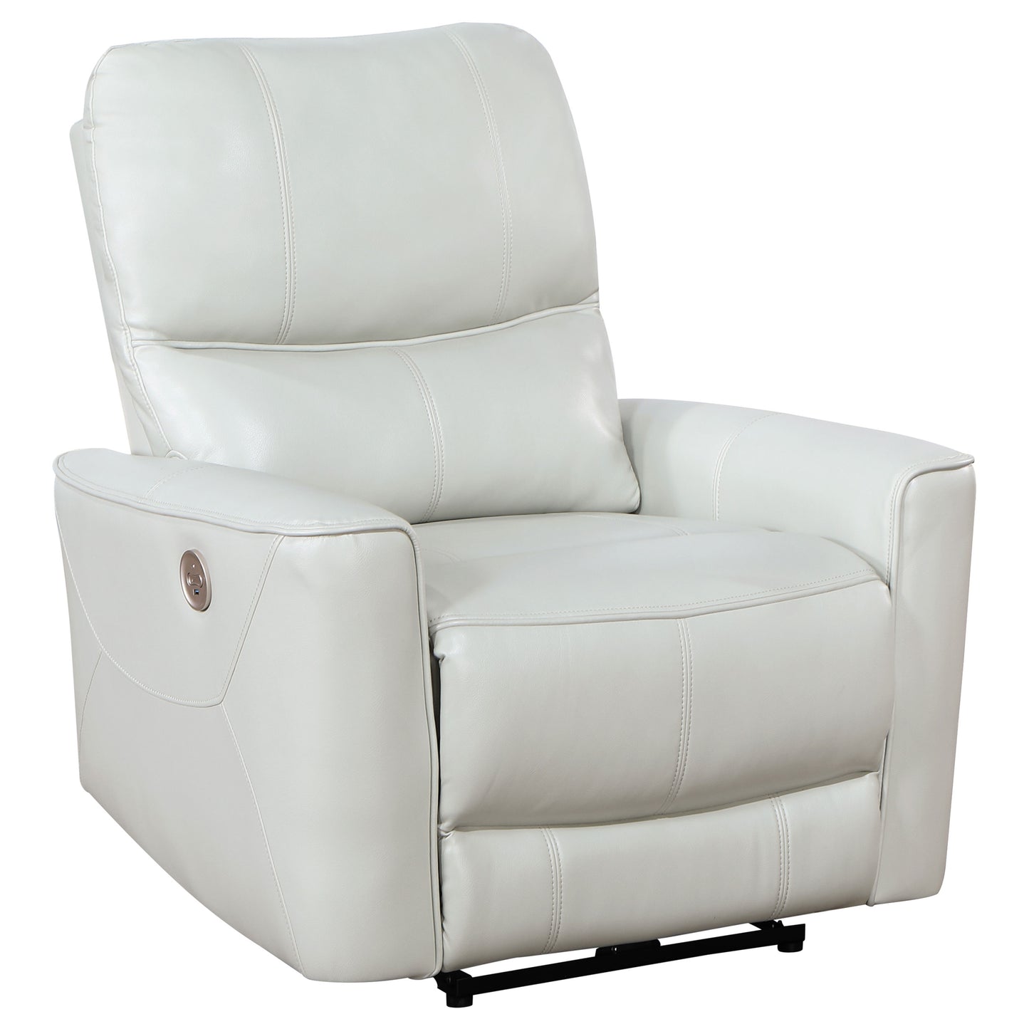 Greenfield Upholstered Power Recliner Chair Dove Grey