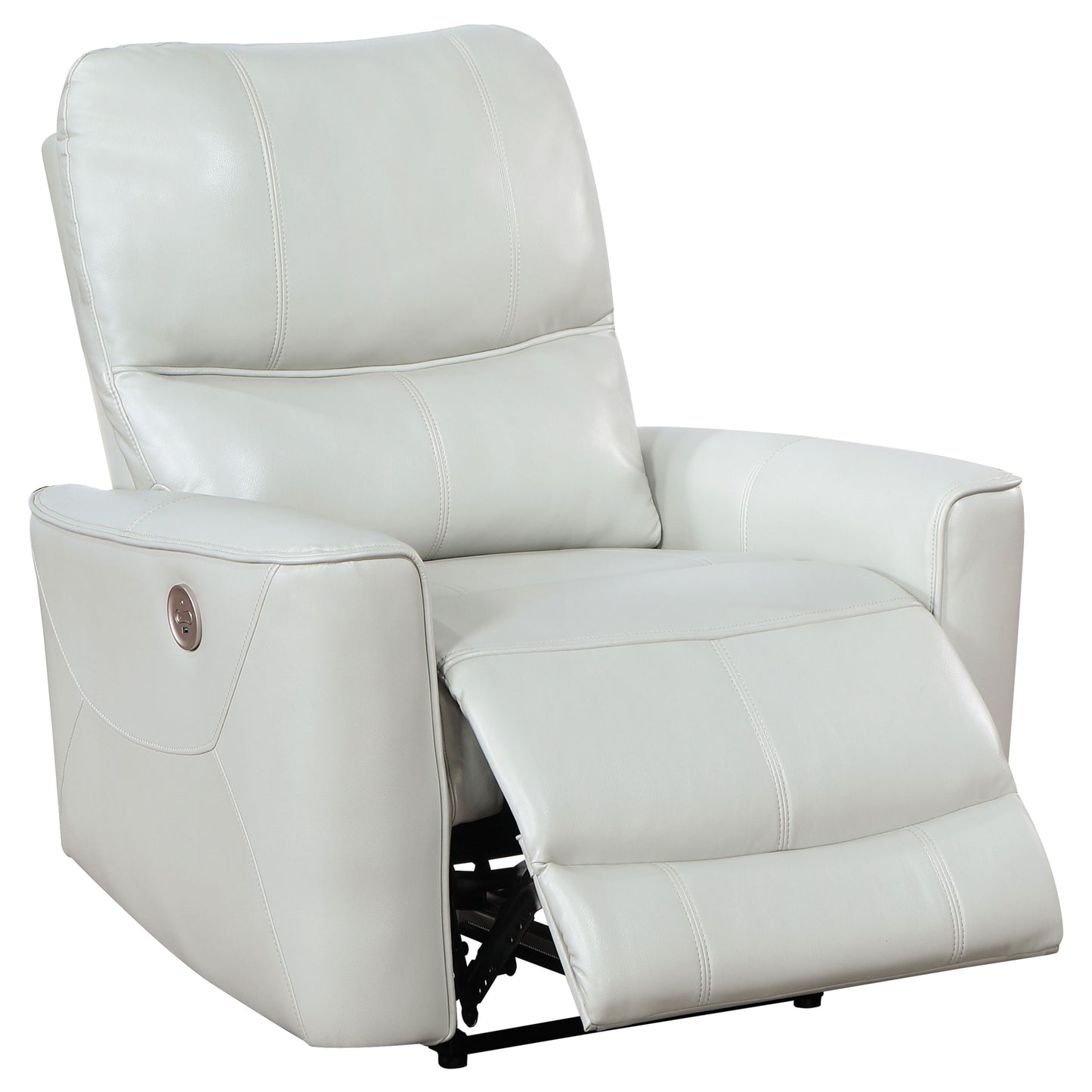 Greenfield Upholstered Power Recliner Chair Dove Grey