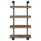 Elmcrest 24-inch 4-shelf Wall Bookshelf Rustic Oak