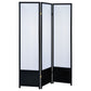 Calix 3-Panel Room Divider Folding Shoji Screen Black