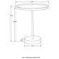 Ginevra 24" Wood Top Marble Base Table Natural and White