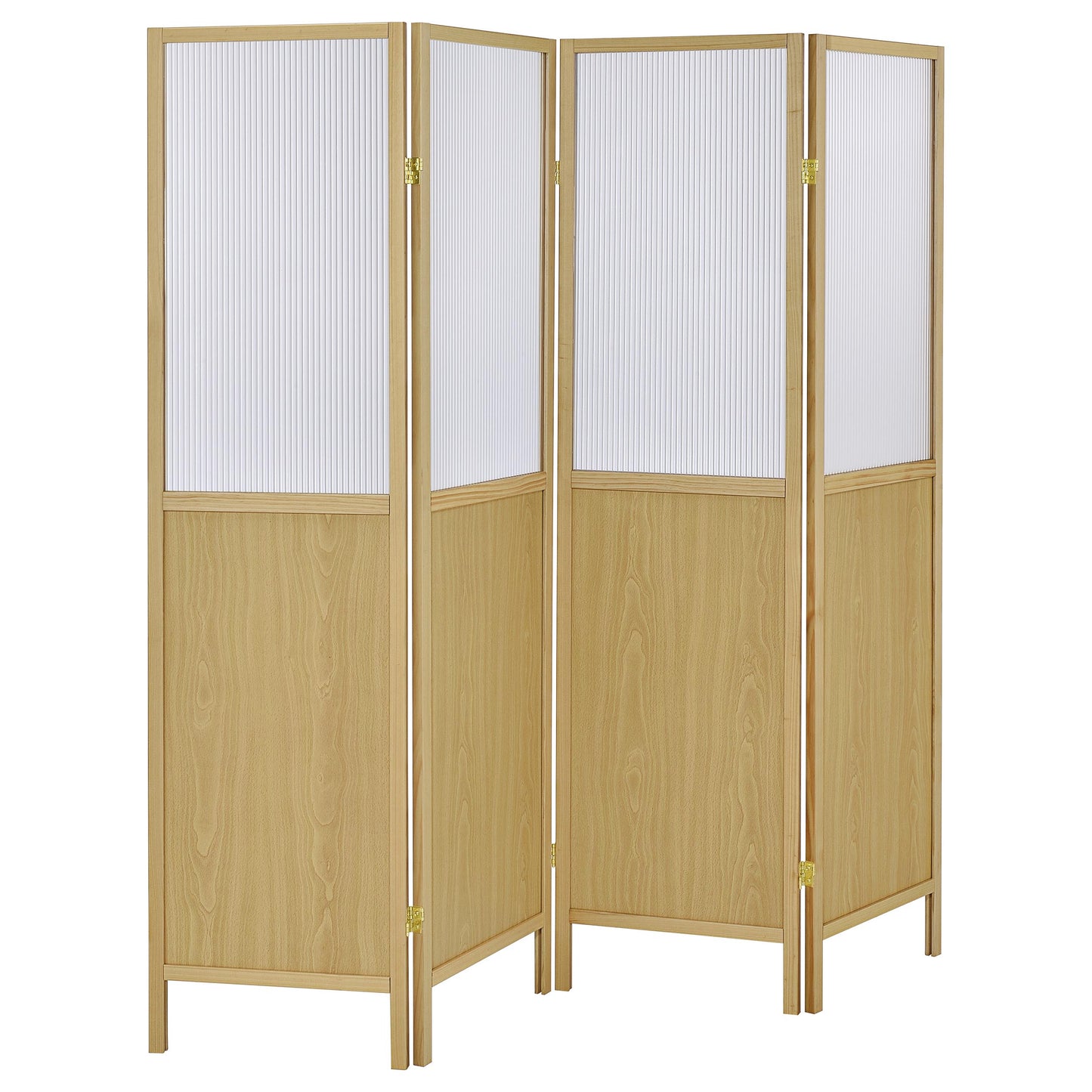 Mattison 4-Panel Room Divider Folding Shoji Screen Natural