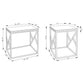 Betsy 2-piece Mirrored Stainless Steel Nesting Tables Silver