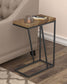 Sergio Engineered Wood C-Shaped Side Table Rustic Tobacco