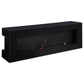 Vallerie 71" TV Stand with Visual Flame Box Black