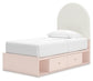 Wistenpine Twin Upholstered Panel Bed with Storage