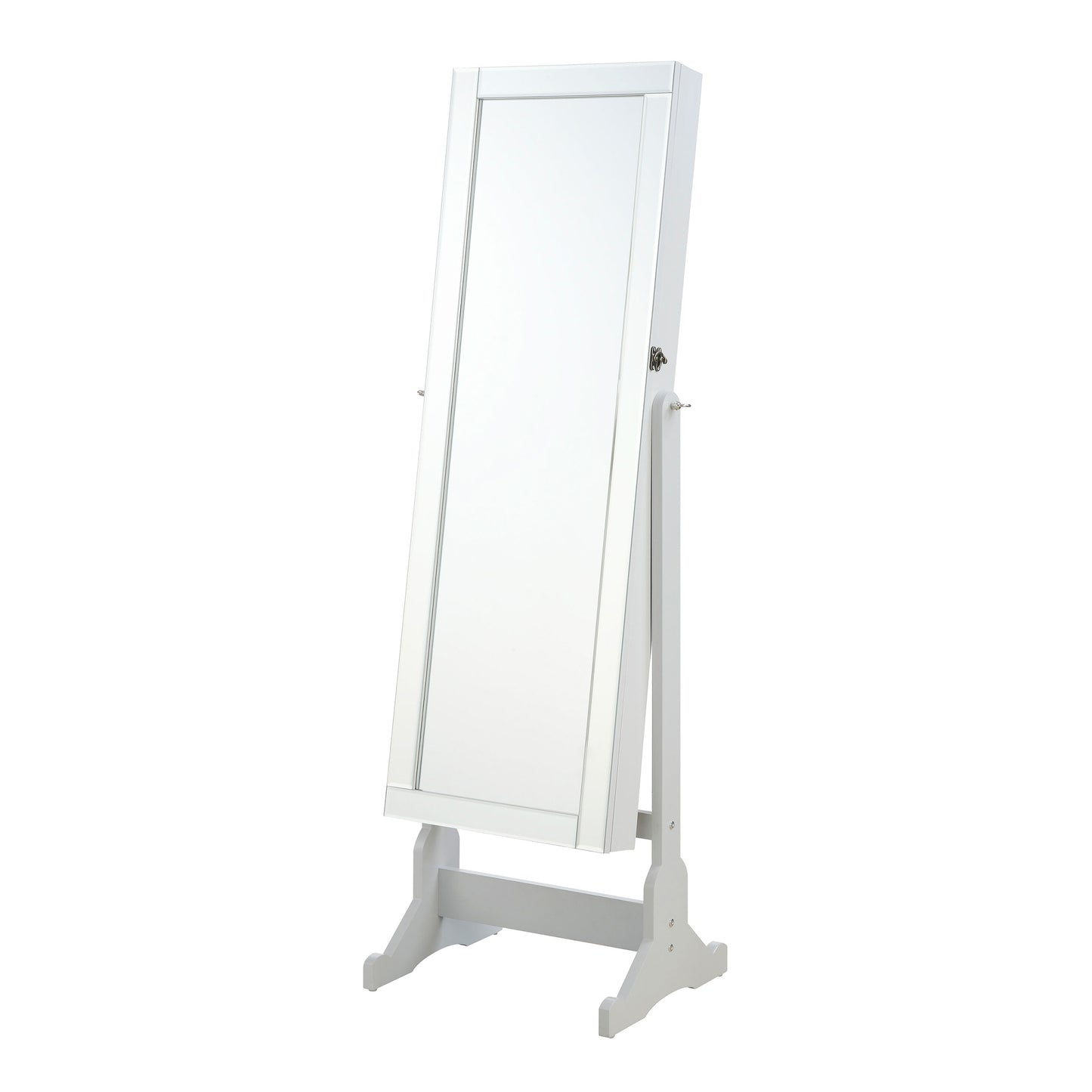 Yvonne Cheval Mirror with Jewelry Storage Dove Grey