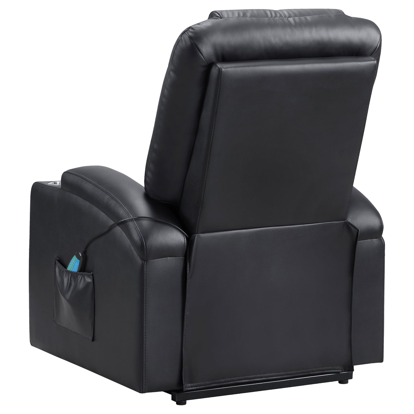 Armstrong Upholstered Power Lift Massage Recliner Black