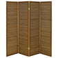 Browning 4-panel Bamboo Room Divider Folding Screen Walnut