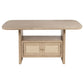 Kailani Cane Counter Height Storage Dining Table Beige Oak