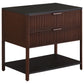 Zimmerlee 2-drawer Side Table with Shelf Rust Brown