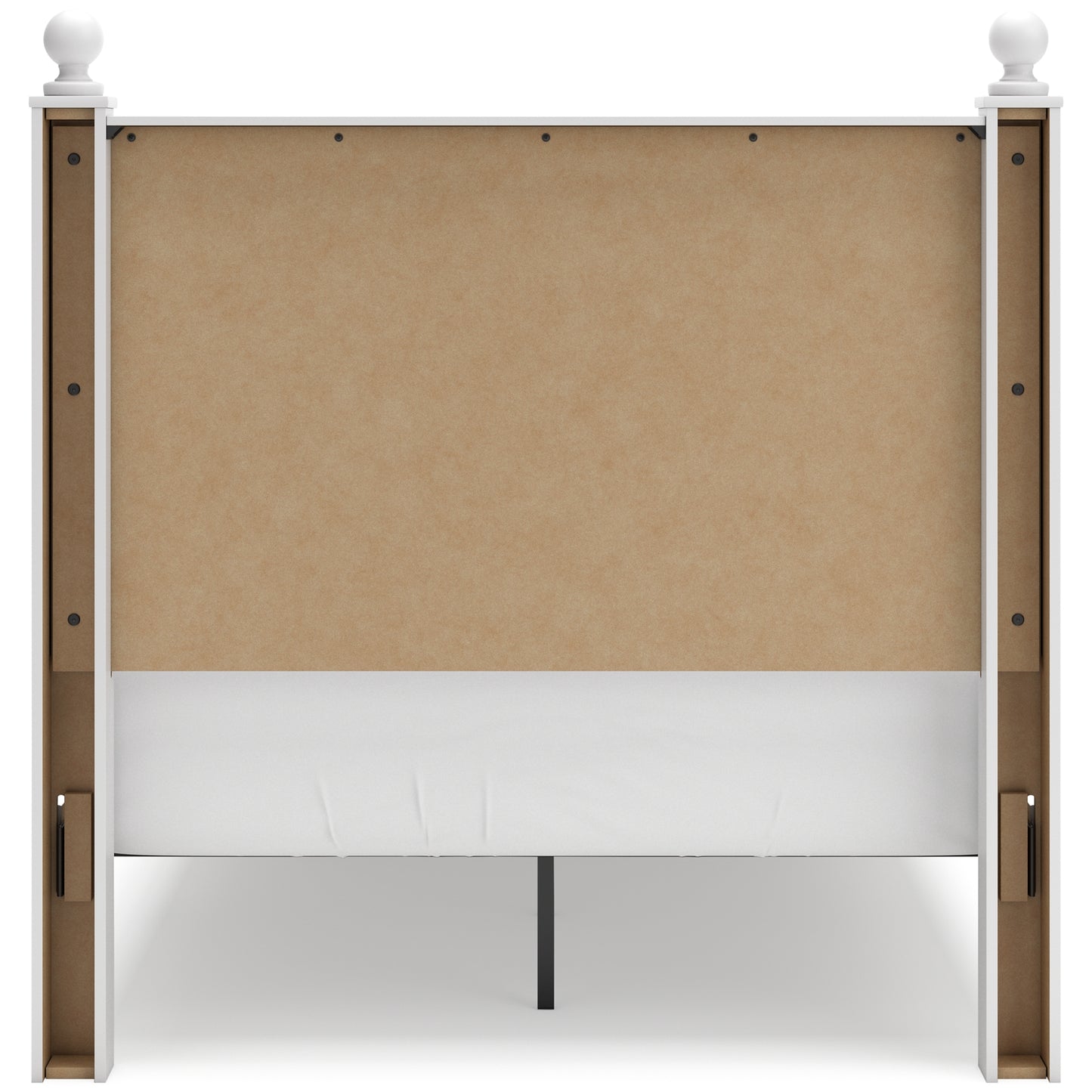 Mollviney Full Panel Headboard with Mirrored Dresser and Nightstand