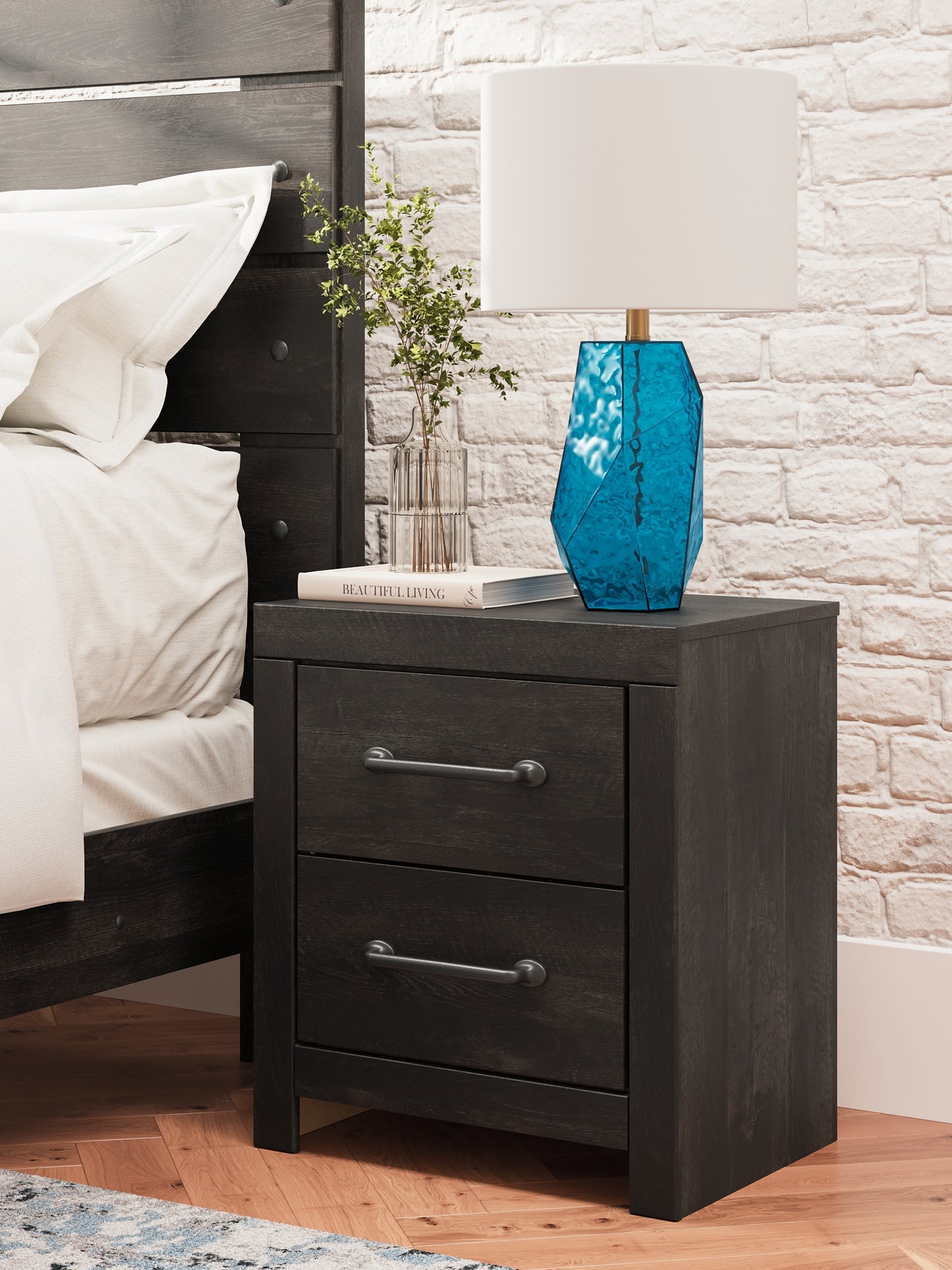 Hollivern Two Drawer Night Stand