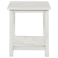 Payne Wood End Table with Shelf White