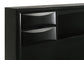 Briana Wood Queen Storage Bookcase Bed Black